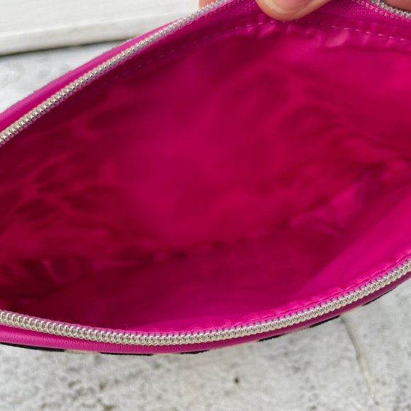 ESTEE Lauder Make Up Pouch Bag Dragonfly Multi Color Print Purse Cosmetic Bag - Picture 7 of 9